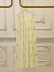 3 Piece - Pure Embroidered Cotton Net S113284