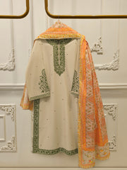 3 Piece - Embroidered Cambric Suit S113392