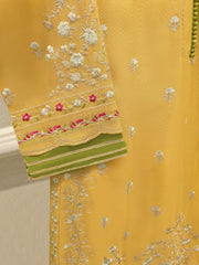 3 Piece - Pure Embroidered Cotton Net Suit S113618