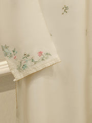 3 Piece- Pure Sheesha Silk Embroidered Suit S113718