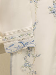 3 Piece- Pure Sheesha Silk Embroidered Suit S113782