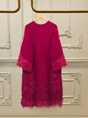 3 Piece - Pure Embroidered Cotton Net Suit S114089