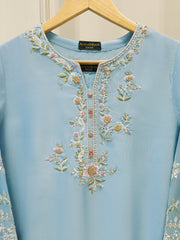 2 Piece- Pure Sheesha Silk Embroidered Suit S114237