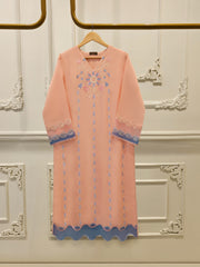 2 Piece - Pure Embroidered Cotton Net Suit S114248