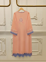 2 Piece - Pure Embroidered Cotton Net Suit S114248