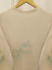 3 Piece - Pure Organza Embroidered Suit S114277