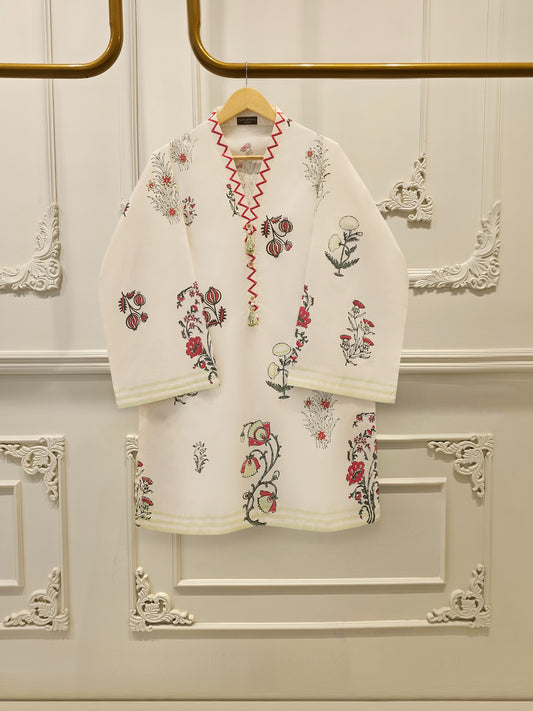2 Piece - hand block print Cambric Suit S114318