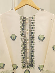 2 Piece - hand block print Cambric Suit S114319