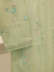 3 Piece- Pure Khaddi Silk Embroidered Suit S114344