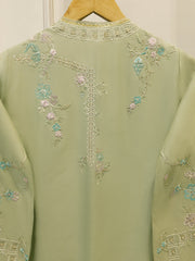 3 Piece- Pure Khaddi Silk Embroidered Suit S114344