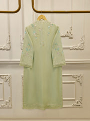 3 Piece- Pure Khaddi Silk Embroidered Suit S114344