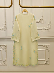 3 Piece - Pure Organza Embroidered Suit S114530