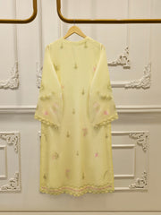 3 Piece - Pure Embroidered Cotton Net Suit S114707