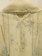 3 Piece - Pure Khaddi Silk Embroidered Suit S114762