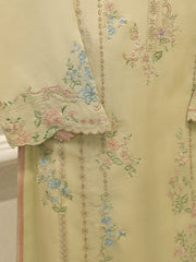 3 Piece - Pure Khaddi Silk Embroidered Suit S114762