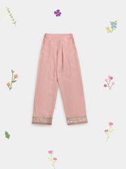 (Kids) 2 Piece -Embroidered Pure Cotton Net Suit KD-102