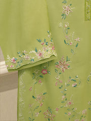 3 Piece - Pure Khaddi Silk Embroidered Suit S115092
