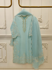 3 Piece - Pure Khaddi Silk Embroidered Suit S115136