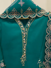 2 Piece - Pure Khaddi Silk Embroidered Suit S115176