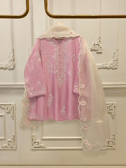 3 Piece- Pure Sheesha Silk Embroidered Suit S115291
