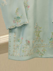 3 Piece- Pure Sheesha Silk Embroidered Suit S115328