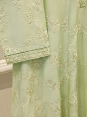 3 Piece- Pure Sheesha Silk Embroidered Suit S115344