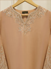 3 Piece- Pure Sheesha Silk Embroidered Suit S115375