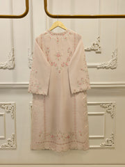 3 Piece- Pure Khadi Silk Embroidered Suit S113657