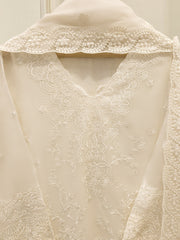3 Piece - Pure Embroidered Cotton Net Suit S113799