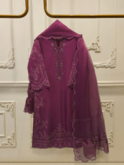 3 Piece - Pure Khaddi Silk Embroidered Suit S115041