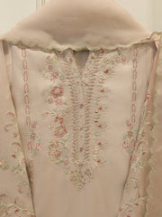 3 Piece- Pure Khadi Silk Embroidered Suit S113657