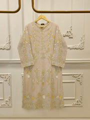 2 Piece - Pure Embroidered Cotton Net Suit S113511