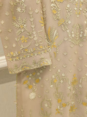 2 Piece - Pure Embroidered Cotton Net Suit S113511