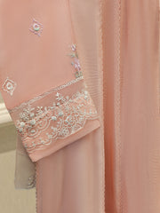 3 Piece - Pure Embroidered Cotton Net Suit S111820