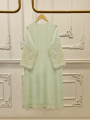 3 Piece - Pure Embroidered Cotton Net Suit S114005