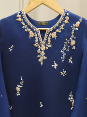 2 Piece- Pure Sheesha Silk Embroidered Suit S114393