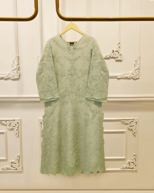 2 Piece - Pure Organza Embroidered Suit S115016