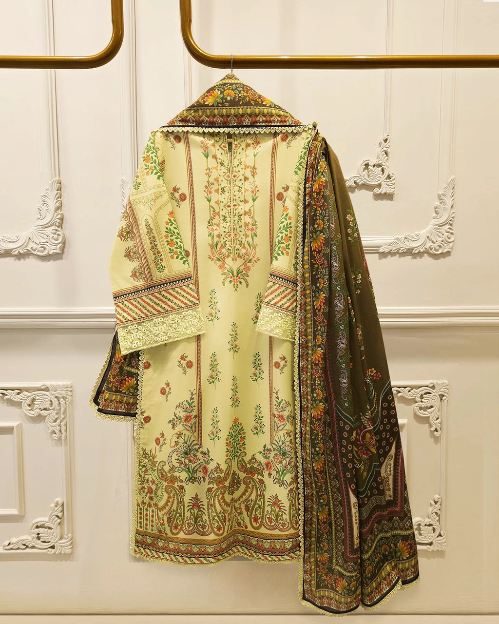 2 Piece -Digital Printed Cambric Suit S115080