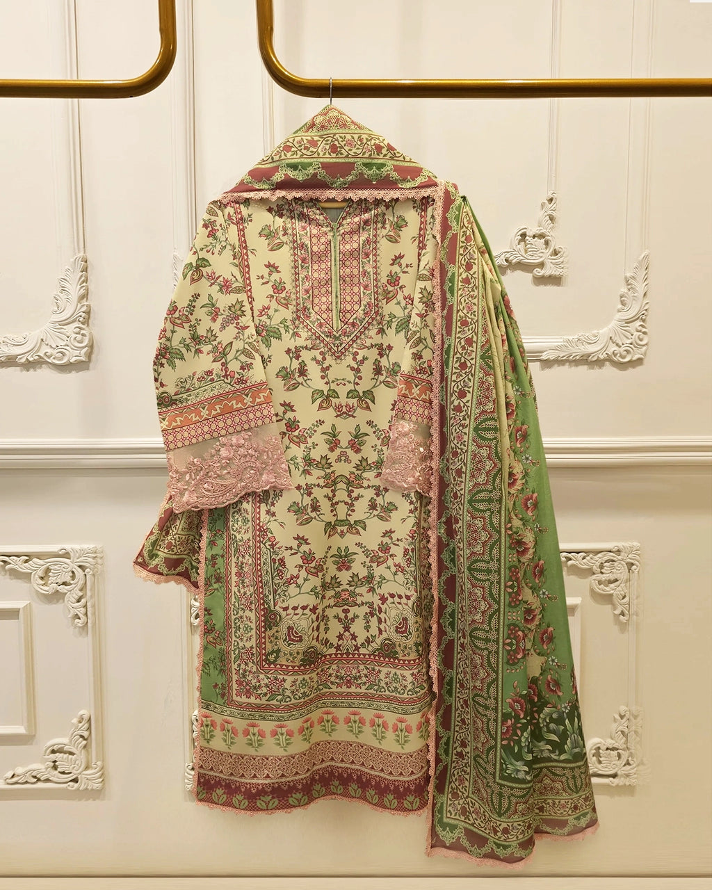 2 Piece -Digital Printed Cambric Suit S115079