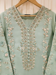 3 Piece - Pure Organza Embroidered Suit S111420