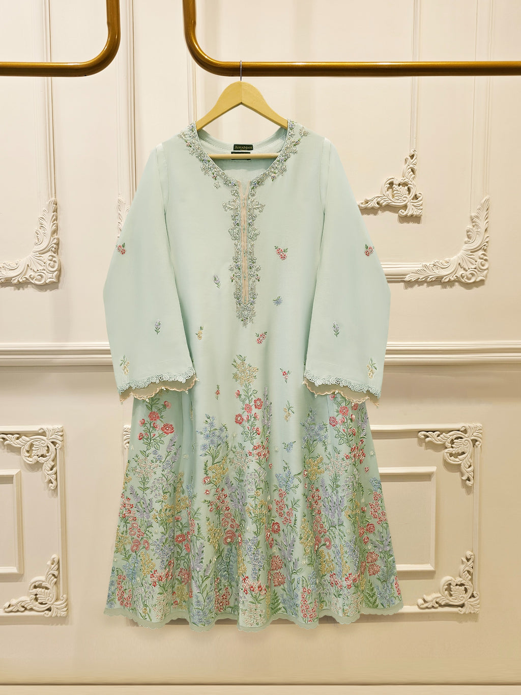 2 Piece- Pure  Sheesha Silk Embroidered Suit S115758