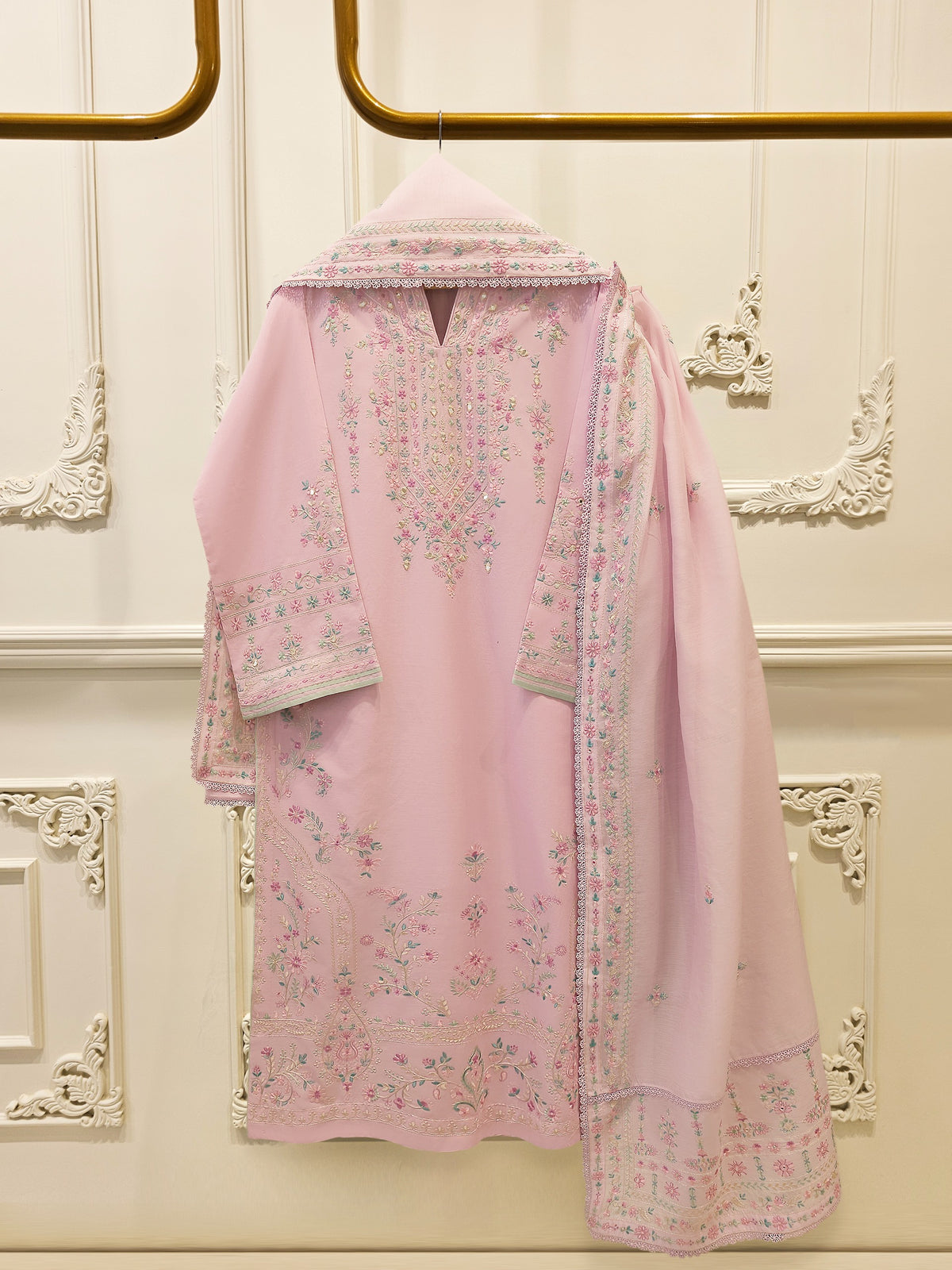 2 Piece - Embroidered Cambric Suit  S115734