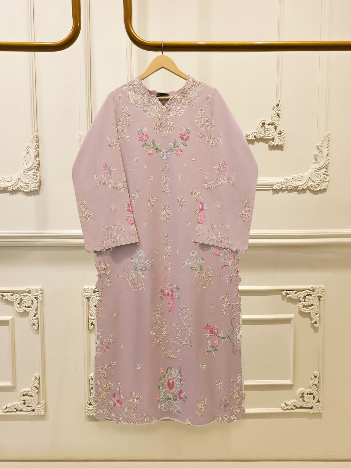 2 Piece - Embroidered Cambric Suit S115743 Main image