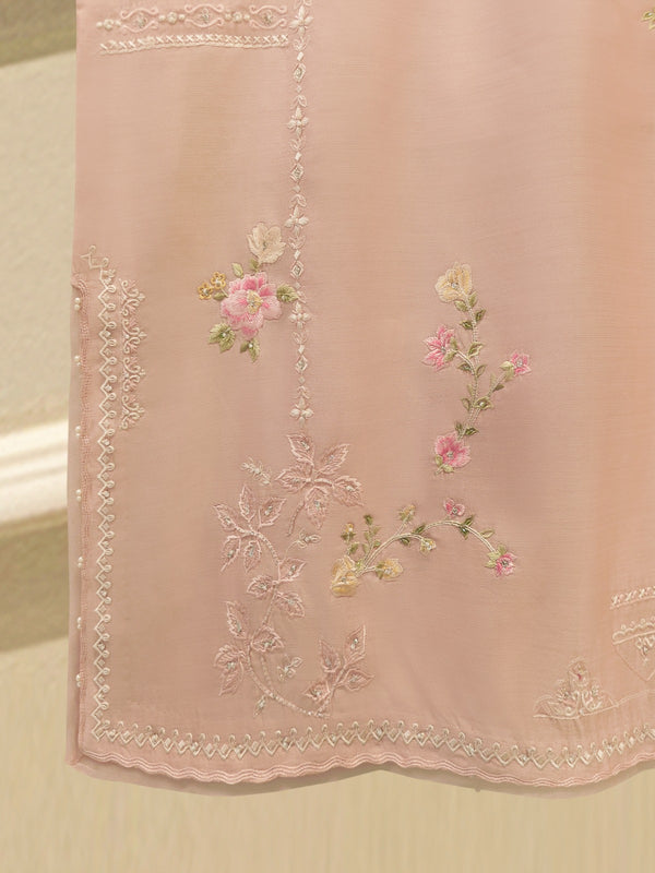 3 Piece - Pure Khaddi Silk Embroidered  Suit S115737