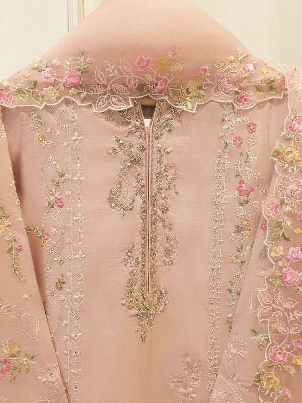 3 Piece - Pure Khaddi Silk Embroidered  Suit S115737