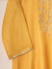 3 Piece- Pure Cotton Net Embroidered Suit S110742