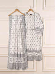 2 Piece - Embroidered Printed Cambric Shirt S111208
