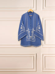 3 Piece - Pure Cotton Net Embroidered Suit S111530
