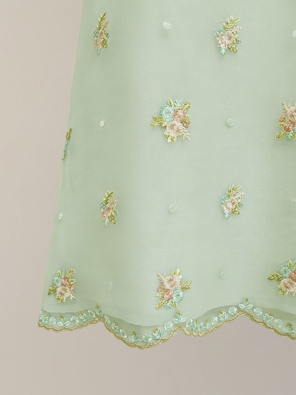 (Kids) 2 Piece - Pure Organza Suit FKD-008