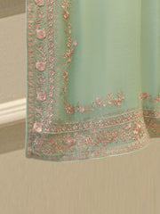 2 Piece - Pure Embroidered Cotton Net Suit S111876